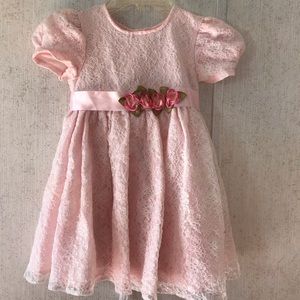 Light Pink Girls Dress with lace